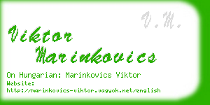 viktor marinkovics business card